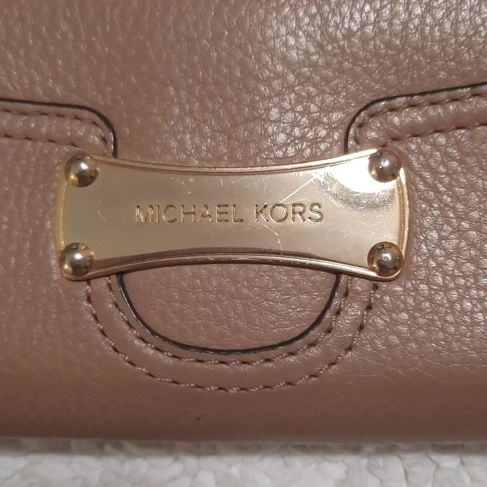 Michael Kors Leather Wallet with Gold Accents